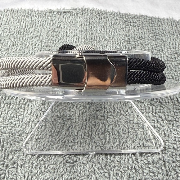 Grey And Black Braided Bracelet - Picture 2 of 2